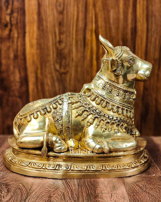 Brass Nandi Sculpture - 20 inch