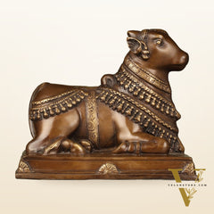 Brass Nandi Statue - 8 Inch