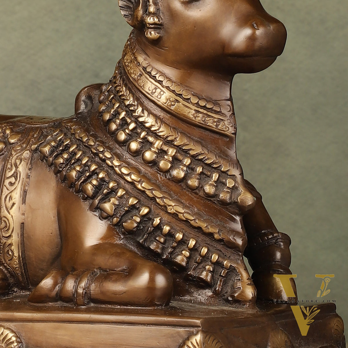 Brass Nandi Statue - 8 Inch