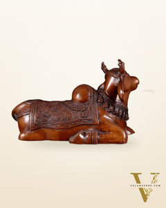 Brass Nandi Statue copper tone - 15 inch