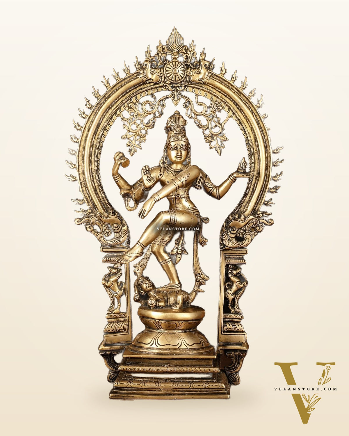 Brass Nataraja Dancing Shiva Superfine Sculpture - 18" Height
