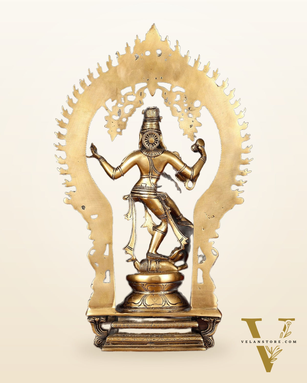 Brass Nataraja Dancing Shiva Superfine Sculpture - 18" Height