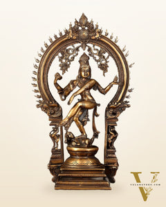 Brass Nataraja Dancing Shiva Superfine Sculpture - 18" Height