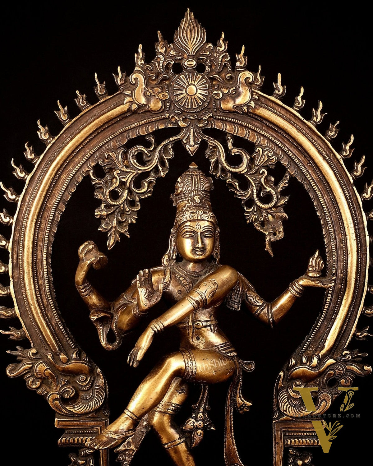 Brass Nataraja Dancing Shiva Superfine Sculpture - 18" Height