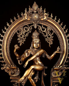 Brass Nataraja Dancing Shiva Superfine Sculpture - 18" Height