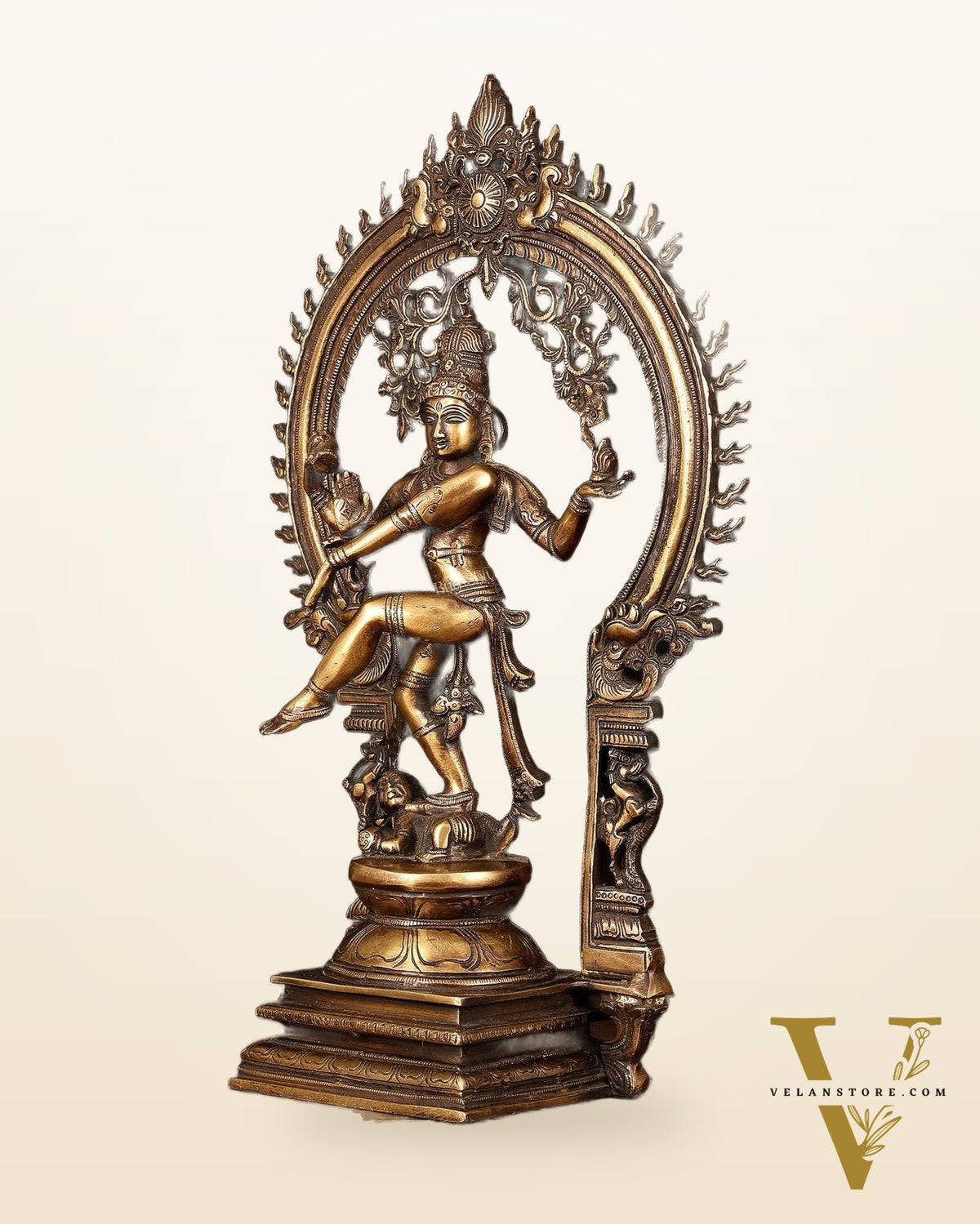 Brass Nataraja Dancing Shiva Superfine Sculpture - 18" Height