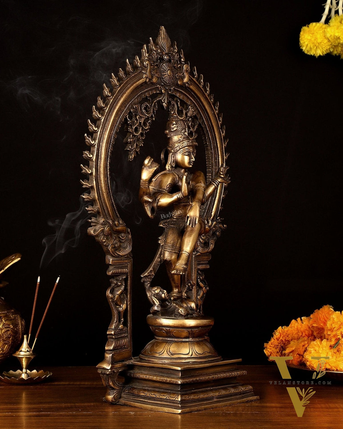 Brass Nataraja Dancing Shiva Superfine Sculpture - 18" Height