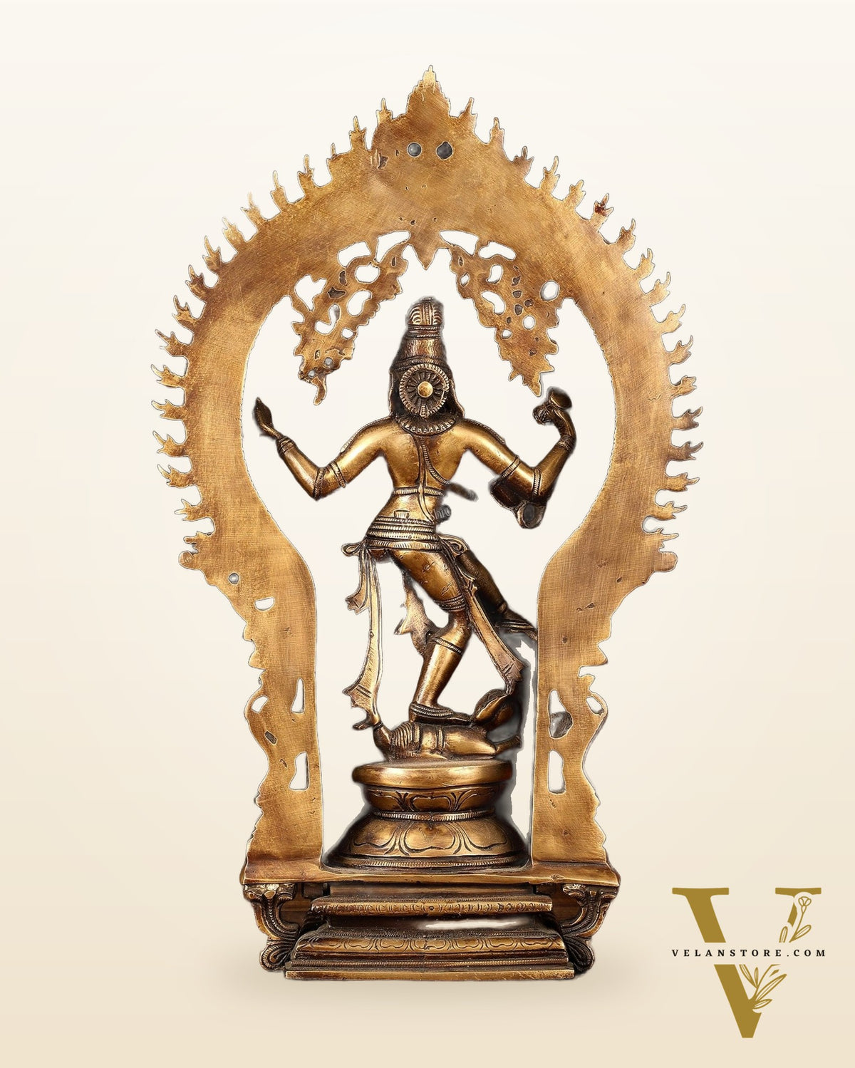Brass Nataraja Dancing Shiva Superfine Sculpture - 18" Height