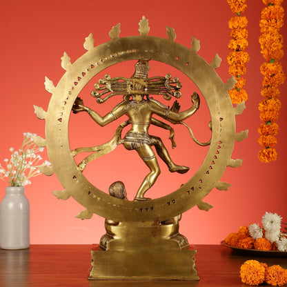 Brass Nataraja Sculpture - 18.5 Inch