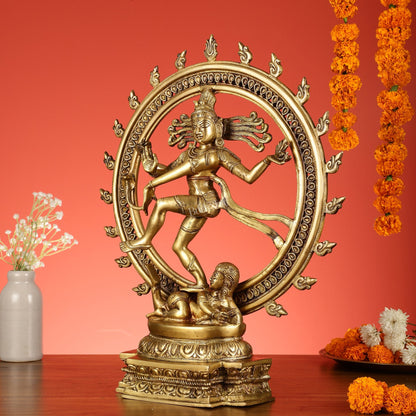 Brass Nataraja Sculpture - 18.5 Inch