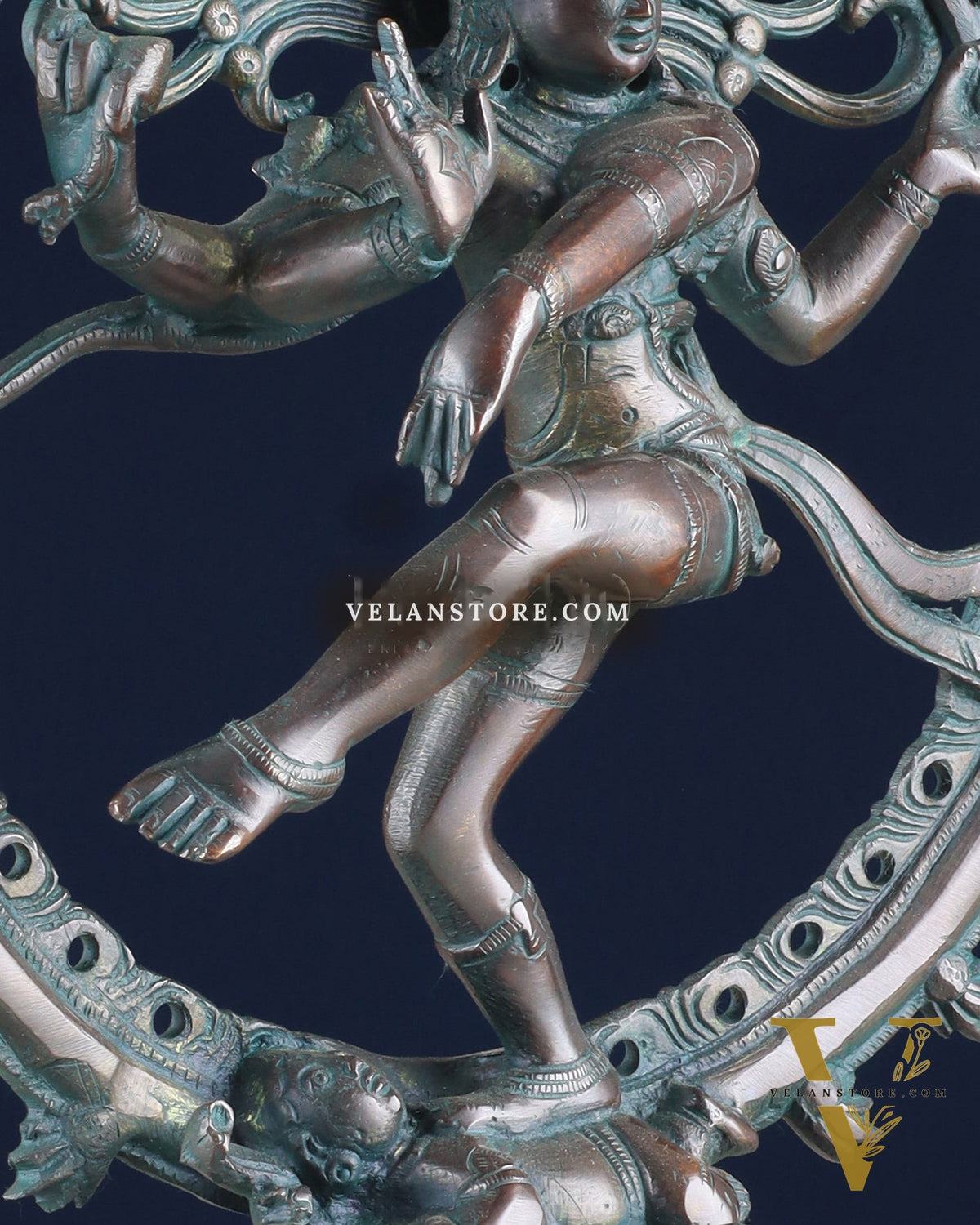 Brass Nataraja Statue - 13" Height vintage bronze tone