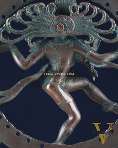 Brass Nataraja Statue - 13" Height vintage bronze tone