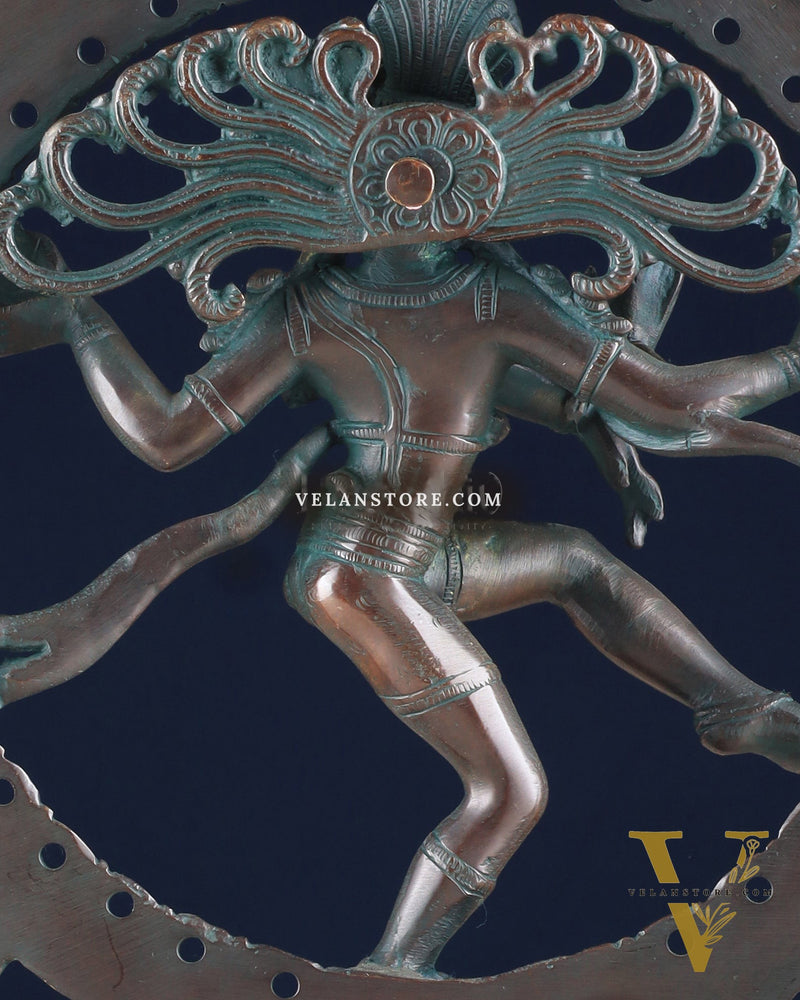 Brass Nataraja Statue - 13" Height vintage bronze tone