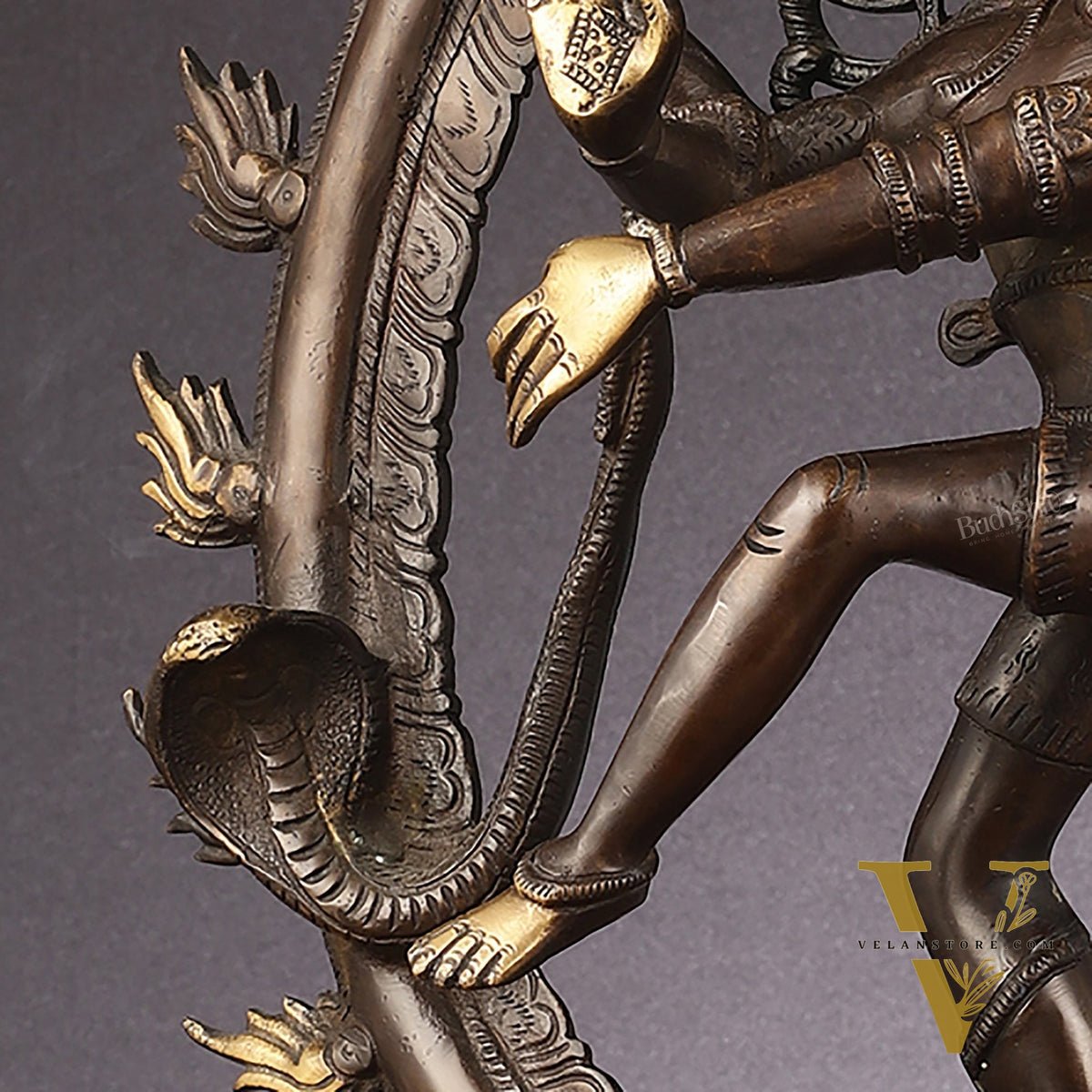 Brass Nataraja Statue 24" Dark Brown