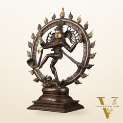 Brass Nataraja Statue 24" Dark Brown
