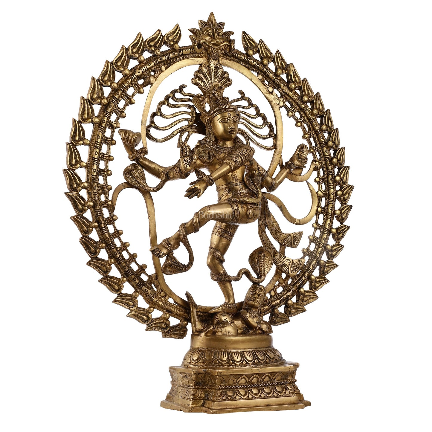 Brass Nataraja statue 25" matte gold