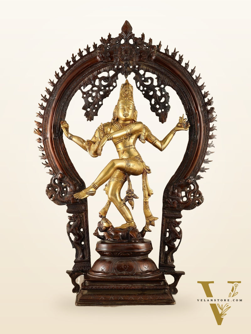 Brass Nataraja Statue - 26" Height dual tone