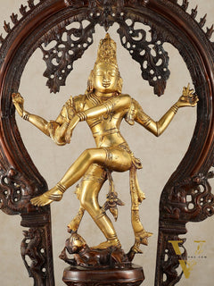 Brass Nataraja Statue - 26" Height dual tone