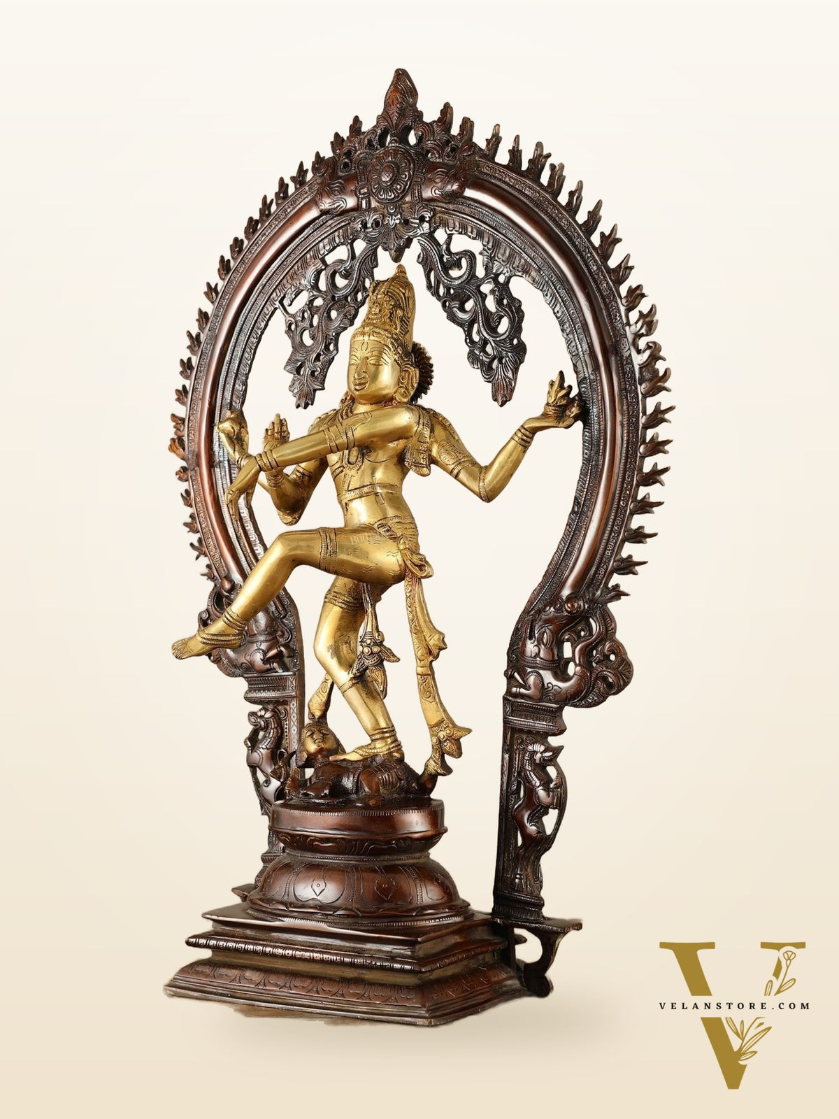 Brass Nataraja Statue - 26" Height dual tone