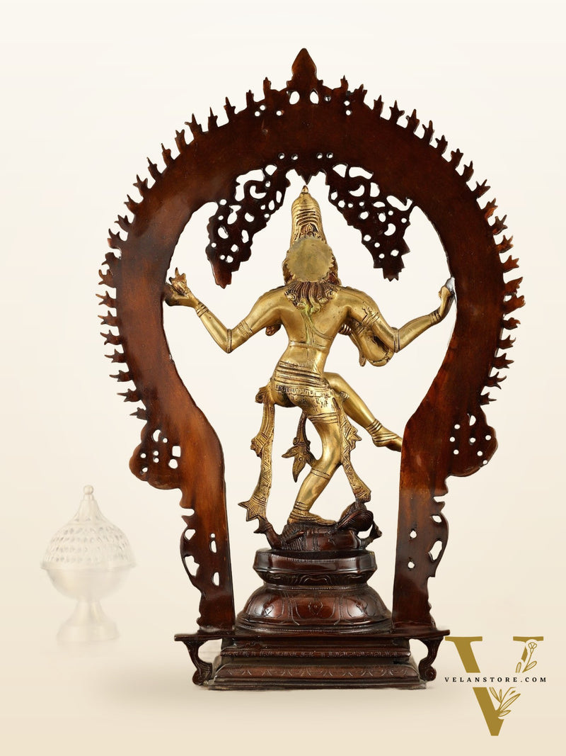 Brass Nataraja Statue - 26" Height dual tone