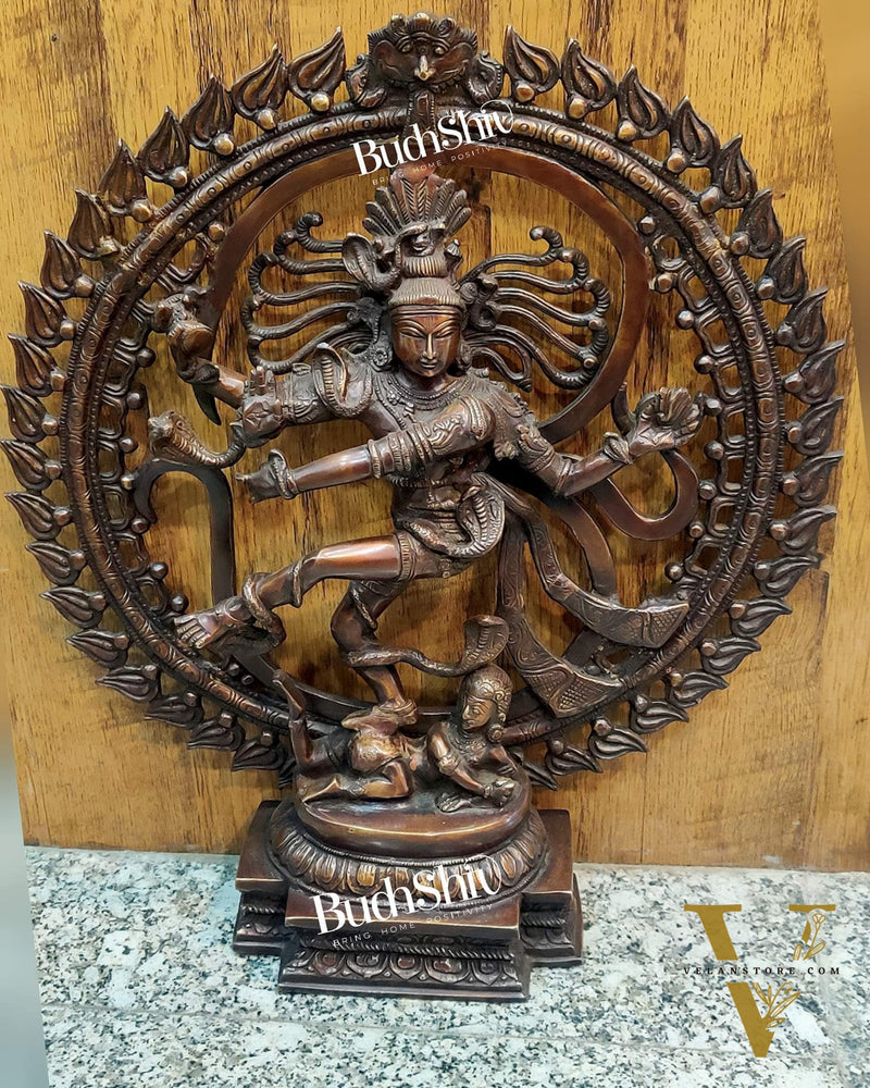 Brass Nataraja Statue antique brown 20 inch
