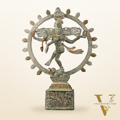 Brass Nataraja statue antique Patina - 23 inch