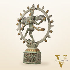Brass Nataraja statue antique Patina - 23 inch