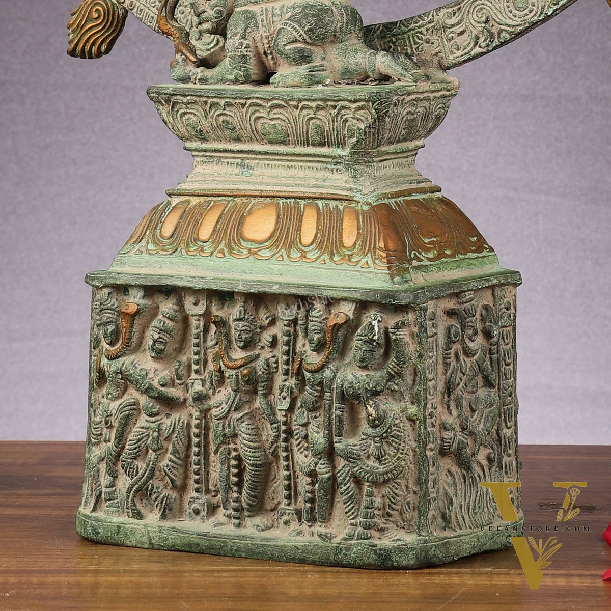 Brass Nataraja statue antique Patina - 23 inch