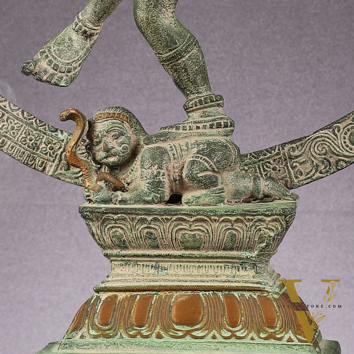 Brass Nataraja statue antique Patina - 23 inch