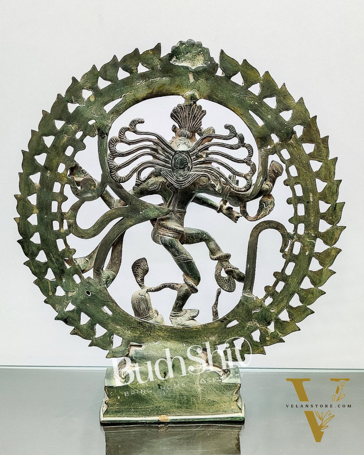 Brass Nataraja Statue antique Sandstone 20 inch