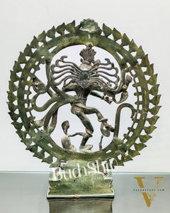 Brass Nataraja Statue antique Sandstone 20 inch