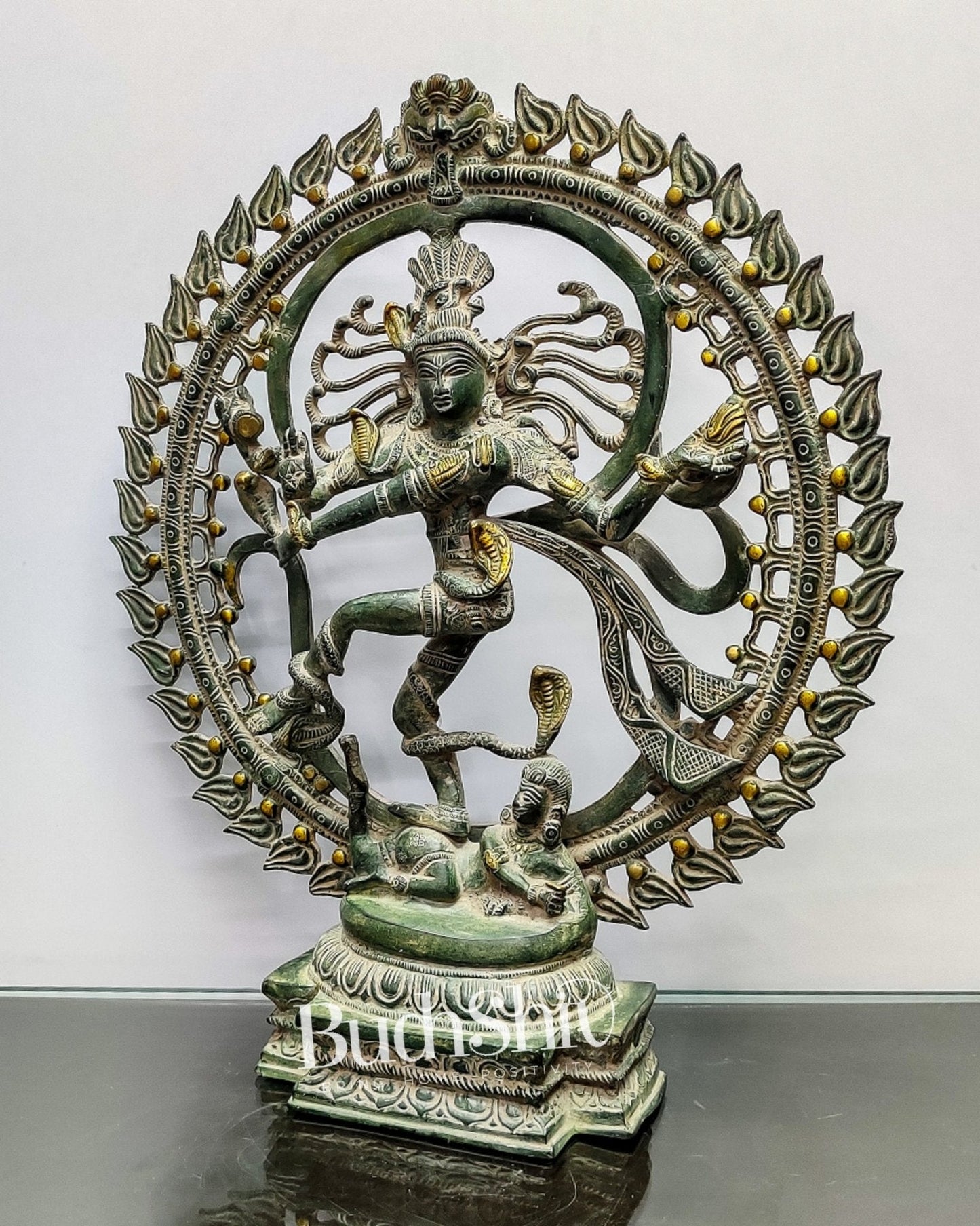 Brass Nataraja Statue antique Sandstone 20 inch