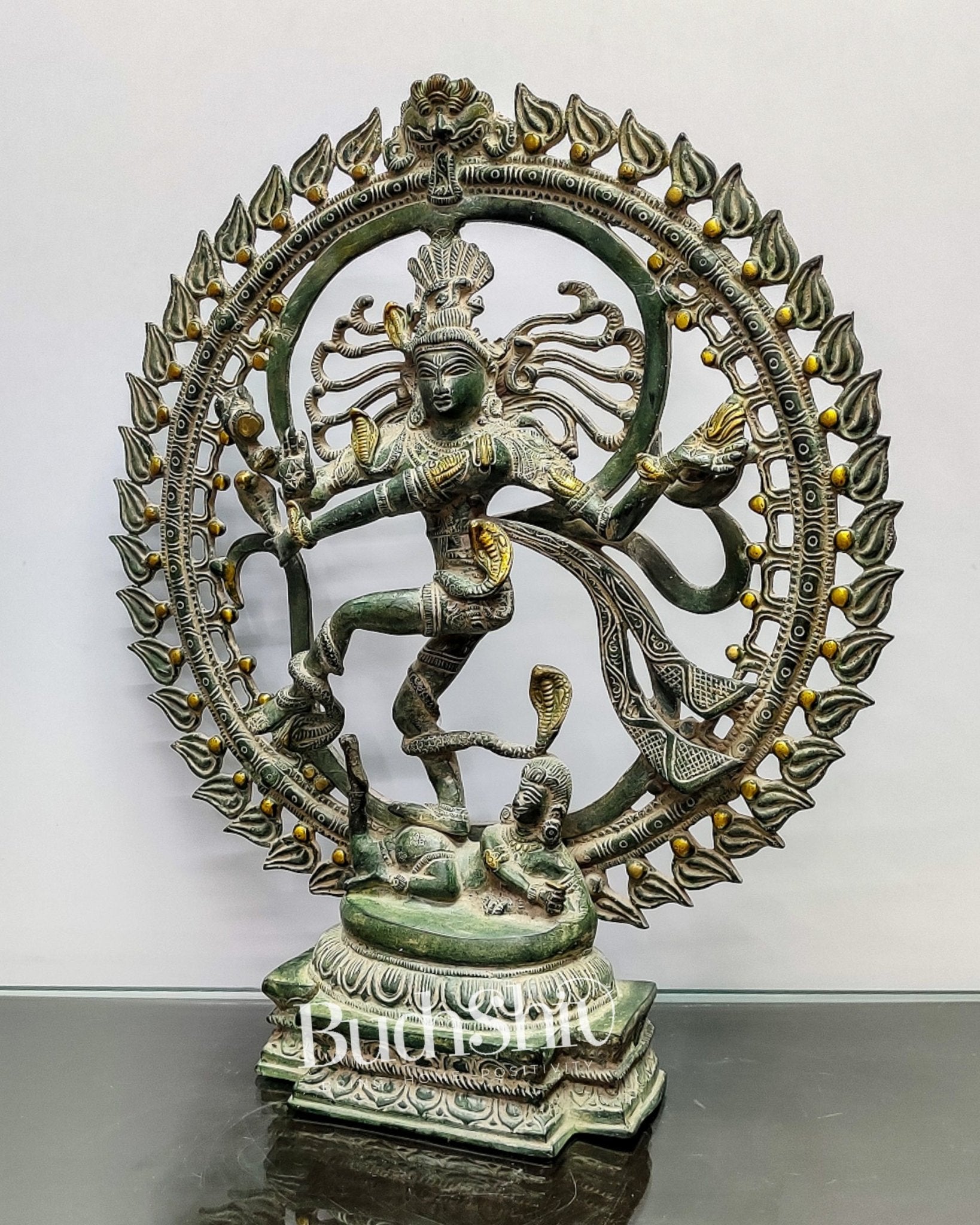 Brass Nataraja Statue antique Sandstone 20 inch