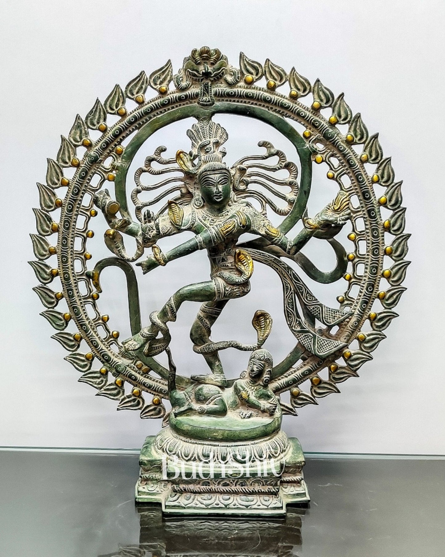 Brass Nataraja Statue antique Sandstone 20 inch
