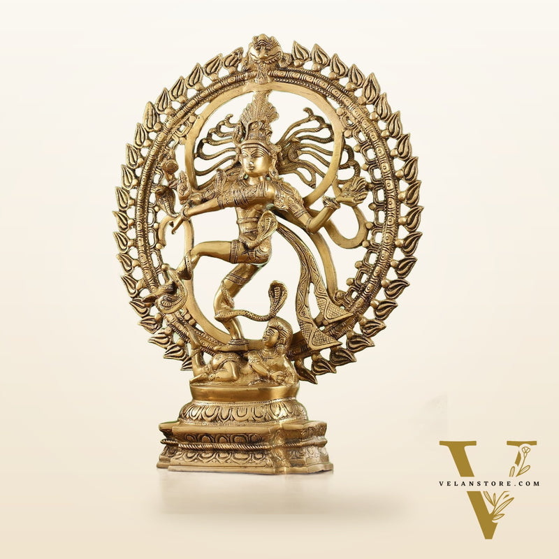 Brass Nataraja Statue matte gold 20 inch