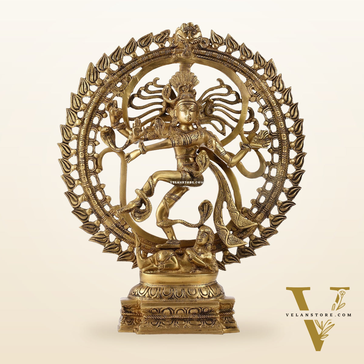 Brass Nataraja Statue matte gold 20 inch