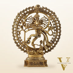 Brass Nataraja Statue matte gold 20 inch