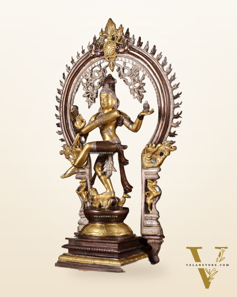 Brass Nataraja statue triple tone - 18" Height