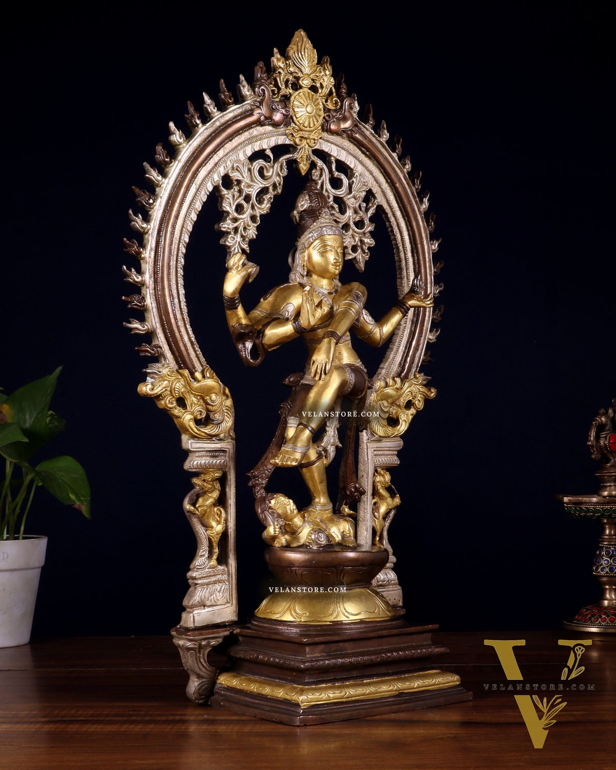 Brass Nataraja statue triple tone - 18" Height