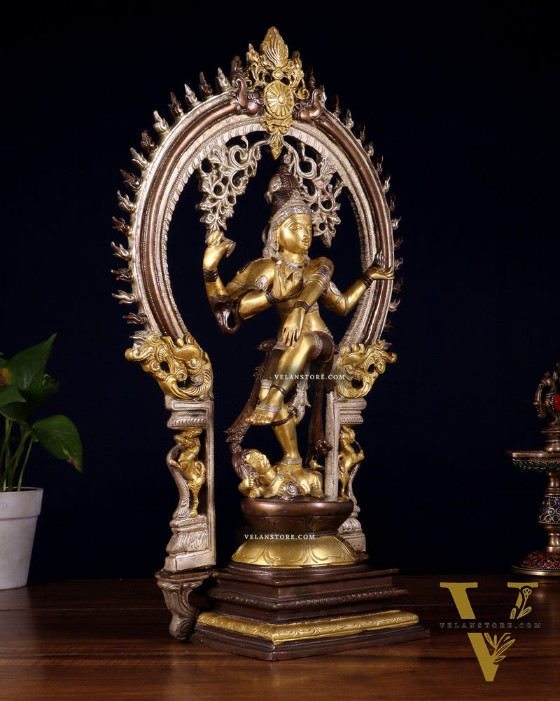 Brass Nataraja statue triple tone - 18" Height
