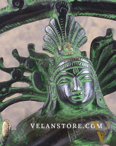 Brass Nataraja Statue
Unique Black and Green Tone 9.5"