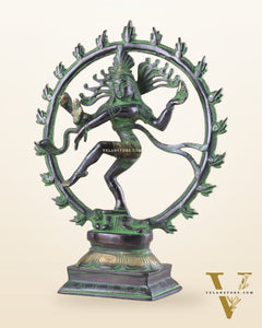Brass Nataraja Statue
Unique Black and Green Tone 9.5"