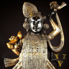 Brass Nathdwara Shrinath Ji Murti Large | 32 "