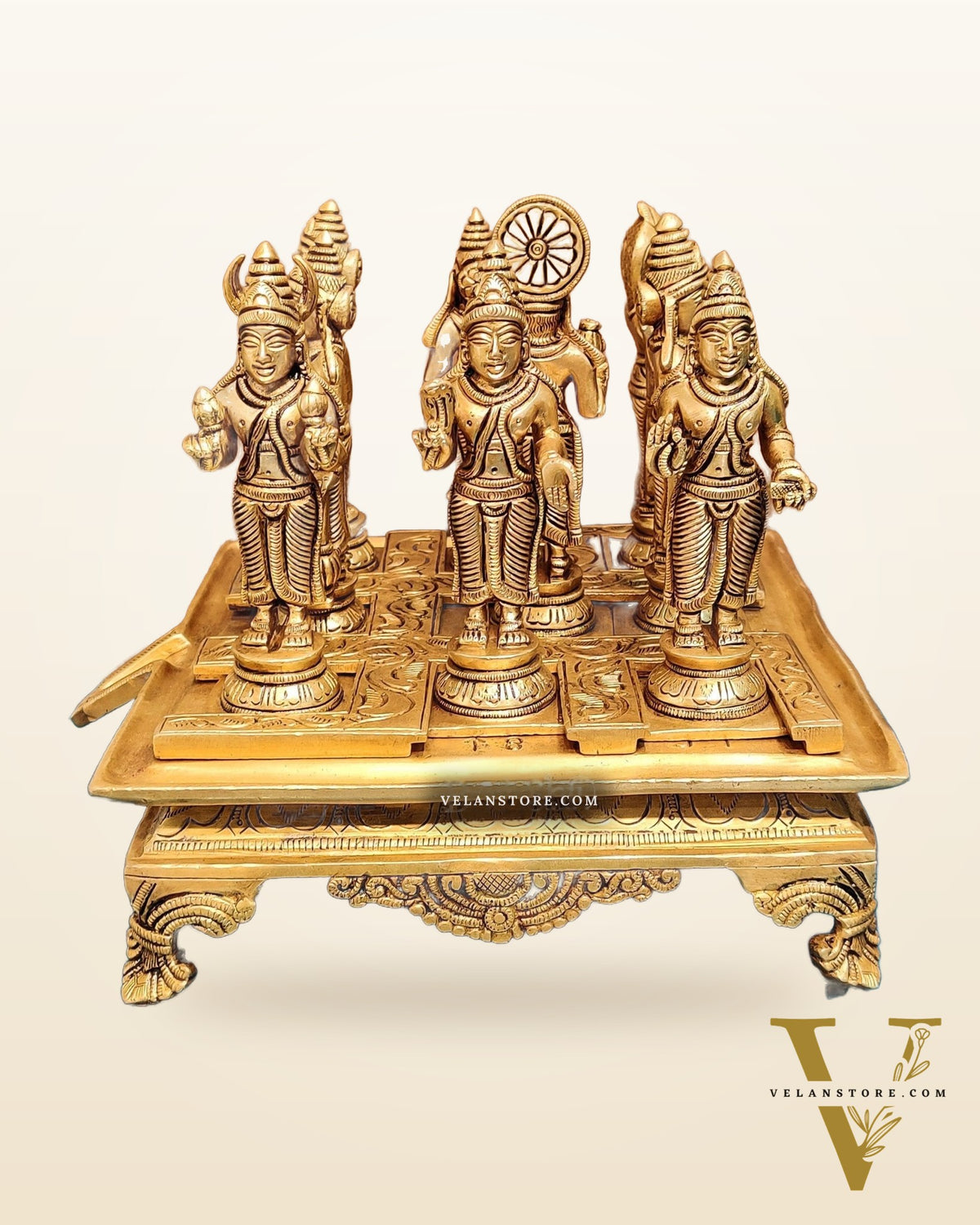 Brass Navgraha idols abhishekam base 8.5"