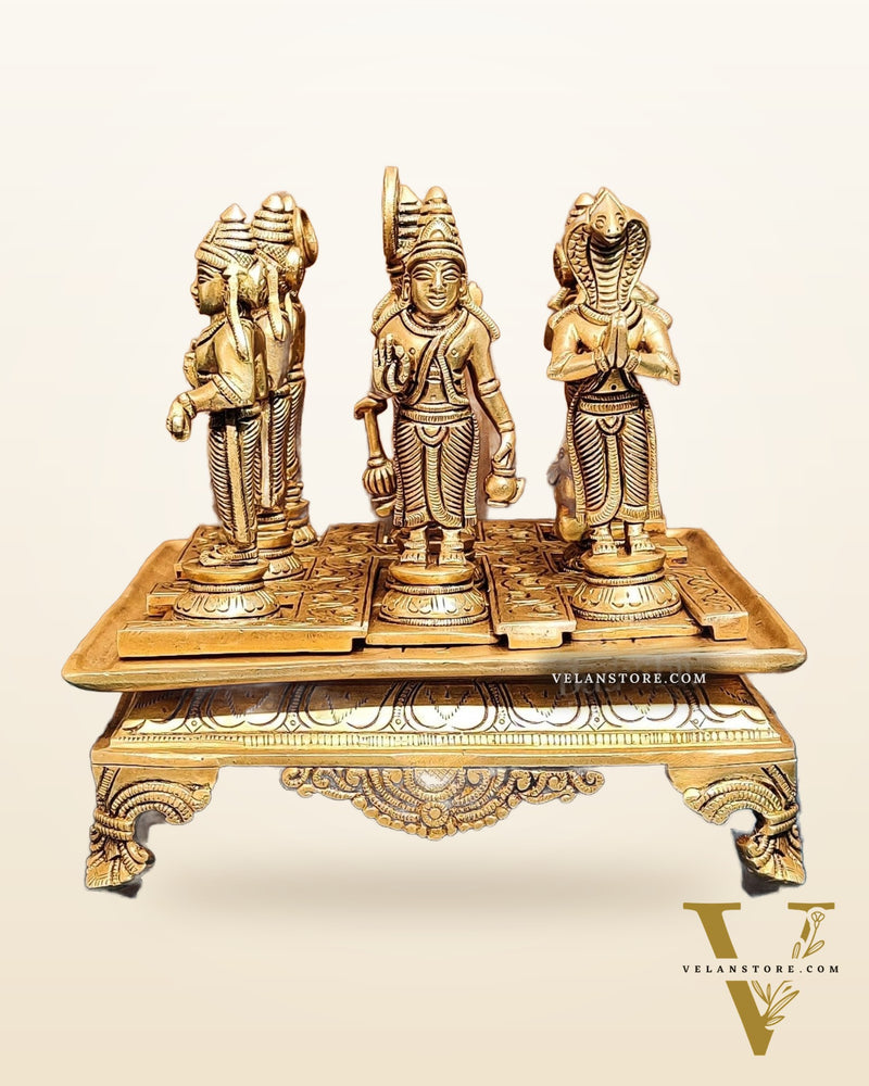 Brass Navgraha idols abhishekam base 8.5"