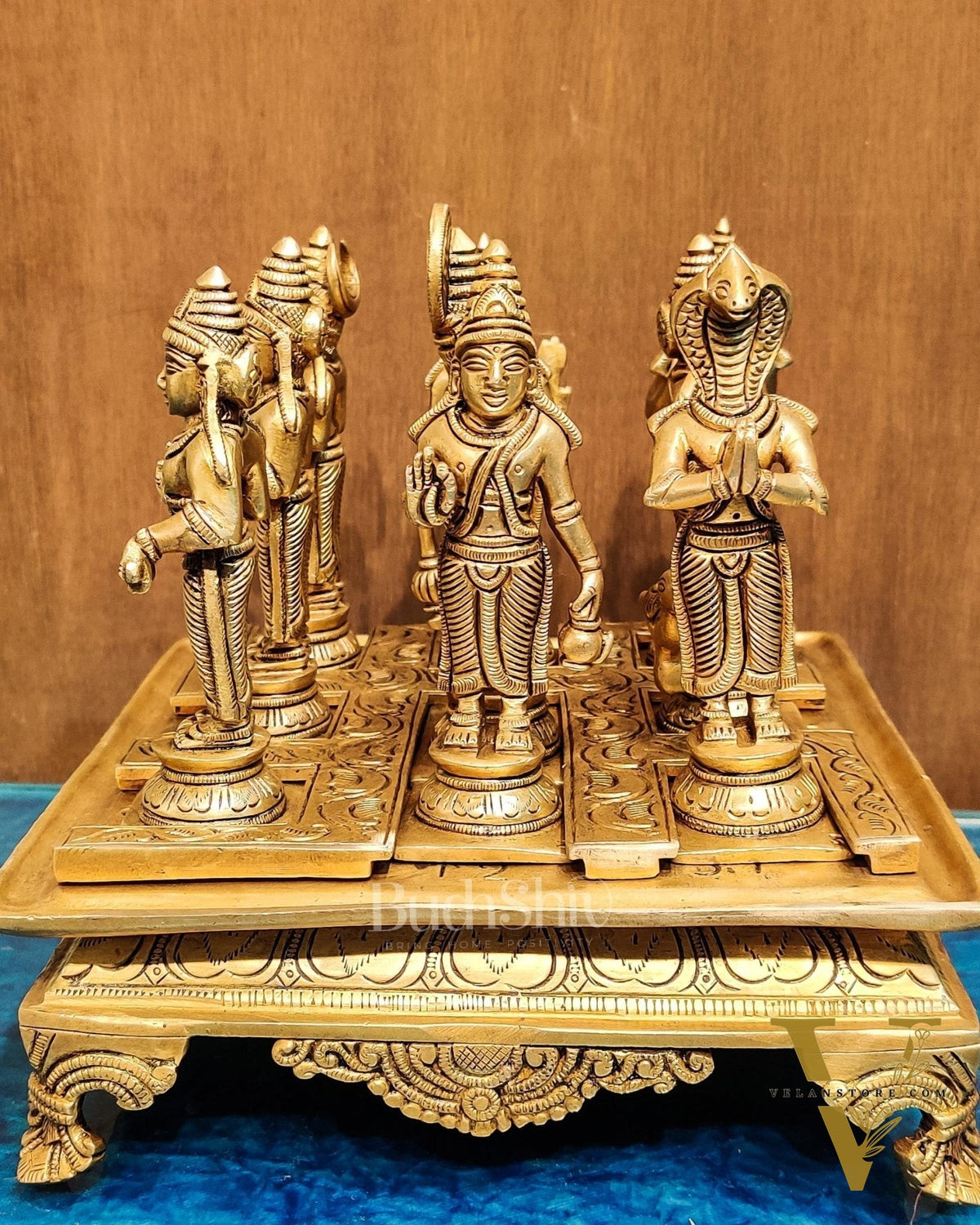 Brass Navgraha idols abhishekam base 8.5"