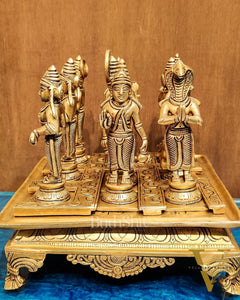 Brass Navgraha idols abhishekam base 8.5"