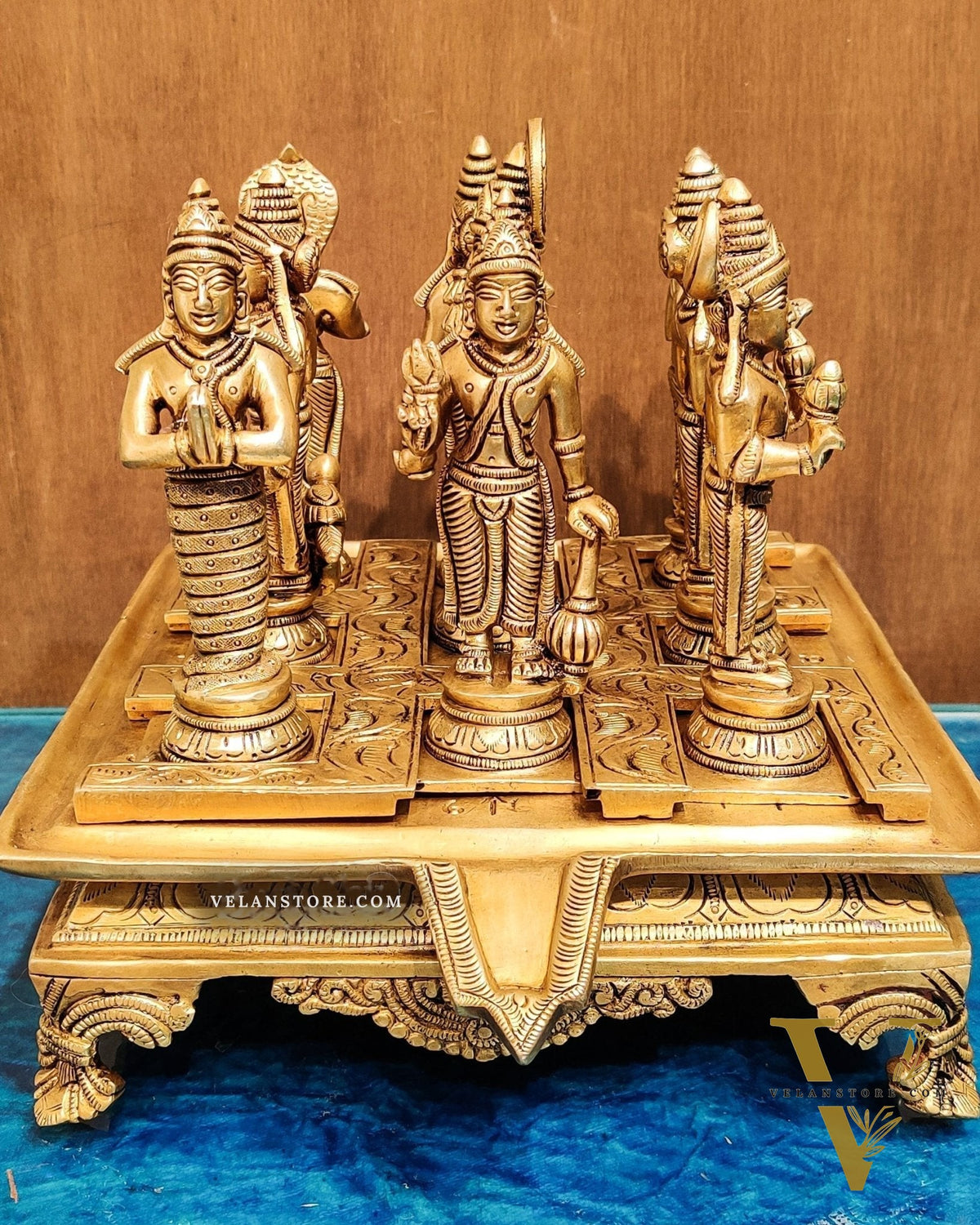 Brass Navgraha idols abhishekam base 8.5"