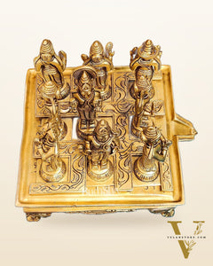 Brass Navgraha idols abhishekam base 8.5"