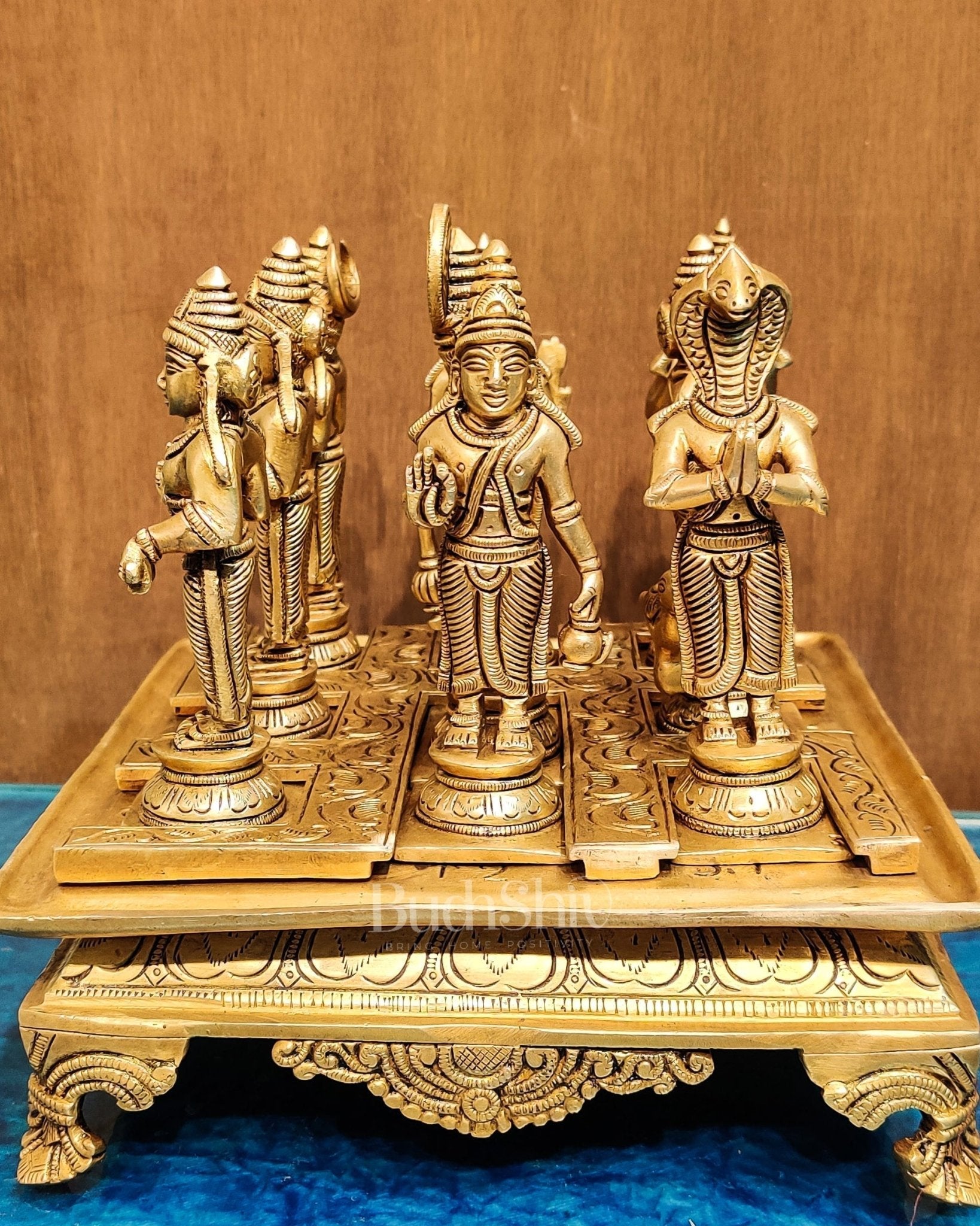 Brass Navgraha idols abhishekam base 8.5"